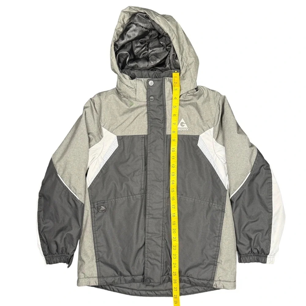 Gerry Boys Winter Jacket Youth M 10 12 Hooded‎ Ski Snow Coat Gray
